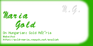 maria gold business card